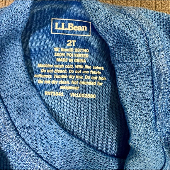 L.L. Bean 2T Wicked Warm Midweight Underwear Set - Picture 3 of 7